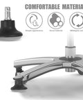 5pc Office Chair Casters with Black PU Solid Tires featuring a close-up of the caster wheel and swivel base for easy mobility.