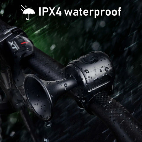 Loud As Heck 120dB Electric Bike Horn For Mountain Road Bikes And Scooters IPX4 Waterproof Bicycle Bell With 300mAh Battery Safe Audible Alert For Adults And Kids Traffic Safety Gear