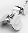 Heavy Duty Stainless Steel Door Stopper Floor Mount With Nails Or Sticker Grip Holds Doors Securely against a white background.