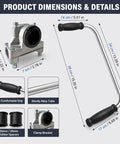 Adjustable Trimmer Support Handle Kit For B410TS Ergonomic Grip Upgrade For Steady Control And Upright Posture During Lawn Trimming And Edging For Long Lasting Consistent Easy Trimming And Edging, 26mm/28mm clamp and alloy tube
