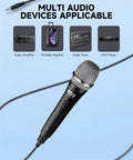 Dynamic Karaoke Microphone With 13 Foot Cable, All Metal Handheld Cardioid XLR Mic For Singing with compatible audio devices.