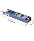 Dimmable 48V LED Driver Power Supply 200W Transformer Adapter with measurements in aluminum housing, great for LED light bars.