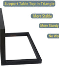 Beefy Square Steel Table Legs 28 Inch High Heavy Duty Desk Legs For Dining Computer Or Work Tables Industrial Matte Black Set Of 2 Supports Up To 800 Lbs Capacity, side view showing matte black steel leg with stability features