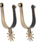 Ride Ready Retro Western Spurs For Men And Women, Antique Brass Zinc Alloy Gear Spurs For Boots, Equestrian Training