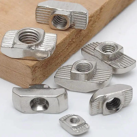Heavy Duty T Nut Kit For Aluminum Profiles 2020 3030 4040 96 Piece Hammer Head Sliding T Nuts Set M3 M4 M5 M6 M8 Durable Carbon Steel
