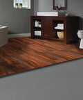 Premium Underlayment For Luxury Vinyl Laminate And Hardwood Floors Beat The Noise Sound Pad 100 Square Foot Roll used in modern bathroom with wood floor.