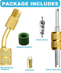 Pro Grade Mini Split Adapter Kit Five Sixteenths To One Quarter Coupler With Valve Core Remover Refrigerant Hose Adapter