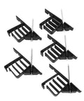 Sturdy 25-Pack Cable Stackers To Keep Cables Organized And Tied Down Neatly For Your Game Setup Or Desk, black plastic clips with nails.