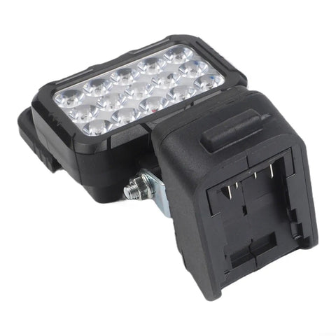 Cordless Work Light for 18V for battery High Brightness LED Floodlight with multiple LED bulbs and sturdy connector.