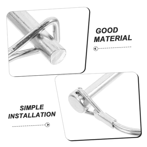 Heavy Duty Wire Hitch Lock Pins 4 Pack Tough Receiver Coupler Pins For Trailers Tractor And Backyard Gear Secure Quick Hook Up Safety Linchpins For Your Rig