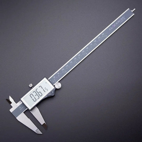 IP54 Digital Caliper 0 To 8 Inches 200 Millimeters Inch Metric Fractions Conversion Stainless Steel With Large LCD Screen