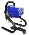 Portable 1800 Watt Airless Paint Sprayer Delivers 2175 Psi High Pressure For Smooth Atomization, blue body with black handles.
