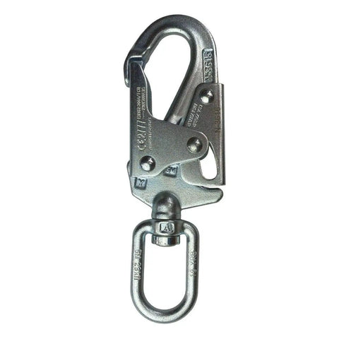 Pro Grade Steel Core Flip Line Kit for Tree Climbing, Five Eighths Inch by 12 Feet, USA Made Adjustable Tree Lanyard carabiner
