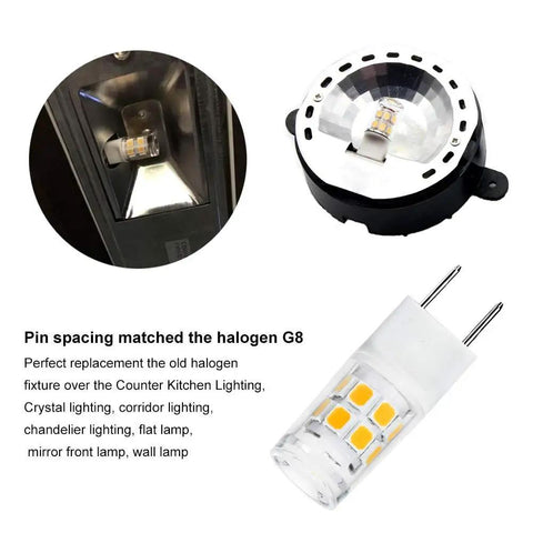 3W LED Microwave Light Bulb Replacement 120V Warm White 3000K 300 Lumen Output with ceramic heat sink, 2 pack