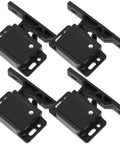 Rugged RV Cabinet Latches With Drawer Grabber Locks For Camper And Travel Trailer In Motion, black ABS set of four