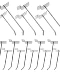 Heavy Duty Iron Slatwall Hooks For Phone Accessories Set Of 50 Silver Slatwall Display Hangers arranged in rows
