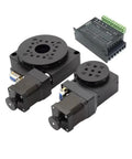High Precision Electric Rotary Table Delivering Smooth Three Sixty Rotation And Slick Sixty Millimeter Indexing Plate for CNC use.
