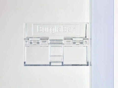 Sliding Door Security Bar, Hinge Style Lock For Patio Doors And Windows, crystal-clear design installed on glass surface