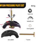 85mm Bow Plate Clamp Set For CNC Engraving And T Slot Tables Scratch Free Protection Easy Insert Pressure Fixture components