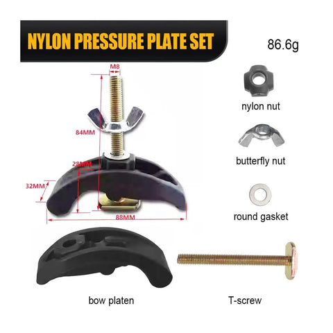 85mm Bow Plate Clamp Set For CNC Engraving And T Slot Tables Scratch Free Protection Easy Insert Pressure Fixture components