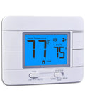 Digital Non Programmable Thermostat For Home 1 Heat 1 Cool Single Stage System With Temperature Humidity Monitor And Large Blue LCD