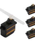 Heavy Duty Micro Servo Motor With Durable Metal Gears And Serious Torque Output For RC Cars Boats And Robots, 4 pack