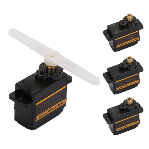 Heavy Duty Micro Servo Motor With Durable Metal Gears And Serious Torque Output For RC Cars Boats And Robots, 4 pack