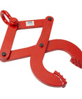Heavy Duty Pallet Puller Clamp For Forklifts With No Slip Jaws And Steel Gripping Teeth E, red steel clamp