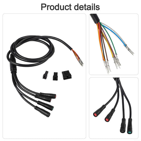 1T4 Controller Cable For Kugoo M4 Electric Scooter And PRO2 10 Inch Motor Data Line Wire Harness 6Pin Dashboard Connector Replacement Part