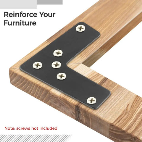 Heavy Duty L Shaped Corner Braces Four Inch 10 Pack Right Angle Brackets For Wood Frames Beds Tables Cabinets And Chairs