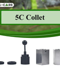 5C Collet Block Set With Holder For Milling Machines, Includes Hex And Square Collet Blocks And Collet Closer, Pro Grade Tool Steel, Durable Precision Blocks For Tight Tolerances And Consistent Milling. 5C collet blocks and holder set for machining.