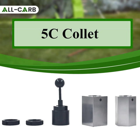 5C Collet Block Set With Holder For Milling Machines, Includes Hex And Square Collet Blocks And Collet Closer, Pro Grade Tool Steel, Durable Precision Blocks For Tight Tolerances And Consistent Milling. 5C collet blocks and holder set for machining.