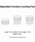 Adjustable Furniture Leveling Foot For Cabinets Desks And Tables Black PP Plastic Base height variations diagram