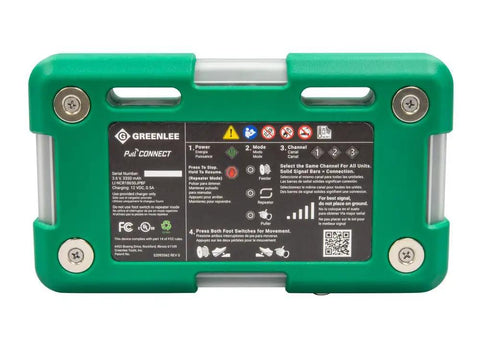 Three Piece Wireless Cable Pulling Signal System With Magnets And Bright LED Visuals For Noise Free Jobsite Comms That Slays Generator Roar And Keeps Teams Locked During Rigging Operations With Durable Waterproof Shell - back view showing controls.