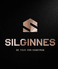 Silginnes logo with copper finish and the slogan 'Be Your Own Handyman' on black background.