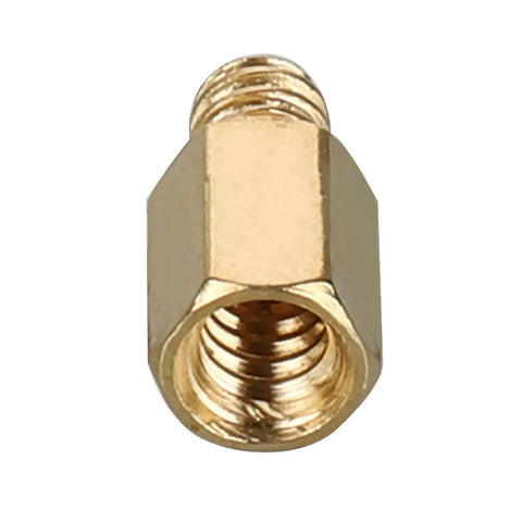 Tough 6-32 Solid Brass Motherboard Standoffs Built For Atx Computer Cases Rig Ready Secure Mounting 20 Pack close-up view of brass standoff