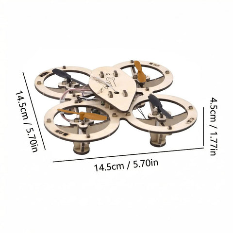 DIY Wooden RC Drone Kit For Adults And Beginners Build Your Own Quadcopter With Gyroscope Remote Control 3D Building Blocks
