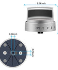 Gas Stove Knobs Five Pack Stainless Steel Look Burner Control Knobs Compatible With GE Range Stoves Replacement For PS11729081. Measurements visible, including diameter and height indicators.