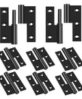 Black Lift Off Door Hinges 3 Inch Set Of 6 For Exterior And Interior Doors Removable Detachable Design Built To Last Rust Resistant 201 Stainless Steel With Matte Black Coating Left Hand Fit Cabinets Gates And Wood Doors, set of six