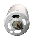 Front view of Mini 380 DC Motor RS-380SH-20150 6V-18V 12V 11000RPM Carbon Brush Core, 27.5mm shaft visible, for DIY projects