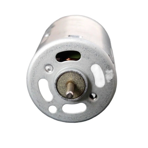 Front view of Mini 380 DC Motor RS-380SH-20150 6V-18V 12V 11000RPM Carbon Brush Core, 27.5mm shaft visible, for DIY projects