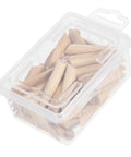 Solid Wood Pocket Hole Plugs 50 Pack For Pocket Hole Jig Furniture Repair Durable Wood Plugs in clear plastic box