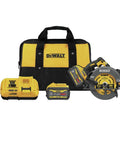 FlexVolt 60V Max Cordless Circular Saw With Brake, 7-1/4-Inch Blade, charger, battery, and carry case set