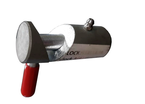 Heavy Duty 5/8 Cam Lock Twist Lock Plunger Pin For Tow Trucks And Recovery Trucks Zinc Plated with red handle and grease nipple