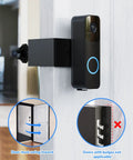 Adjustable Angle Doorbell Mount For Video Doorbells With 45 To 135 Degree Side Tilt, Anti Theft Design, No Drill Install