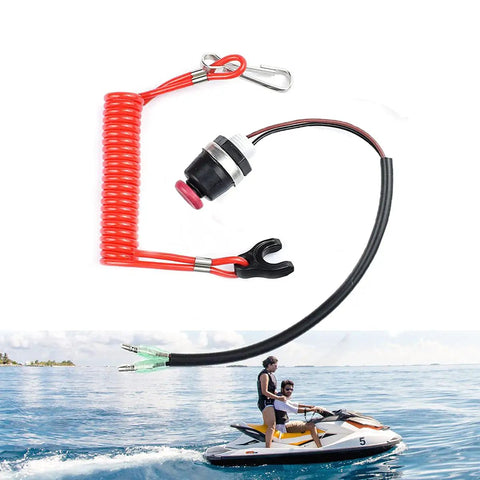 Beefed-Up Kill Switch Lanyard For Outboard Engines And Boats Waterproof Safety Stop Switch To Cut Power In Emergencies Replacement Ignition Kill Switch Cable Ideal Boat Safety Accessory