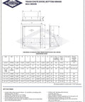 Stainless Steel Trash Chute Door With Bottom Hinged Design, Easy Install, 15W By 18H Inches, technical drawing with dimensions.