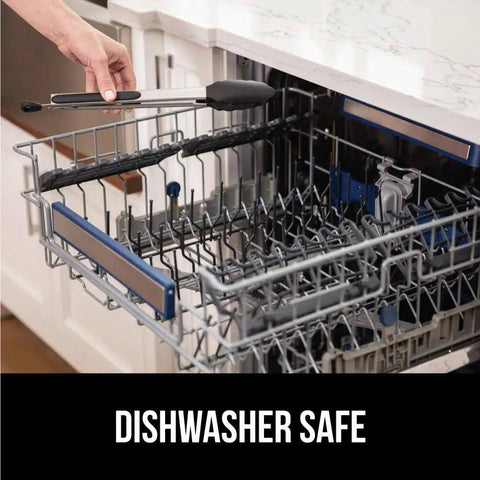 Heavy Duty Stainless Steel Kitchen Tongs Set Of 2 With Heat Resistant Silicone Tips in dishwasher