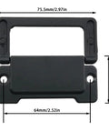 Flush Pull Handle Black 4 Pack Concealed Recessed Drawer Cabinet Pull Ring Handles With Screws Aluminum Alloy 75.5x35.5mm