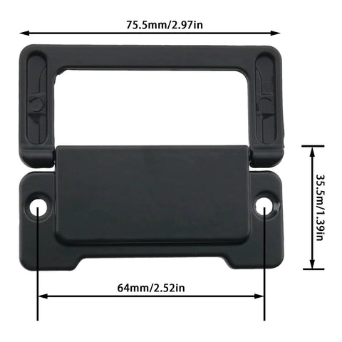 Flush Pull Handle Black 4 Pack Concealed Recessed Drawer Cabinet Pull Ring Handles With Screws Aluminum Alloy 75.5x35.5mm